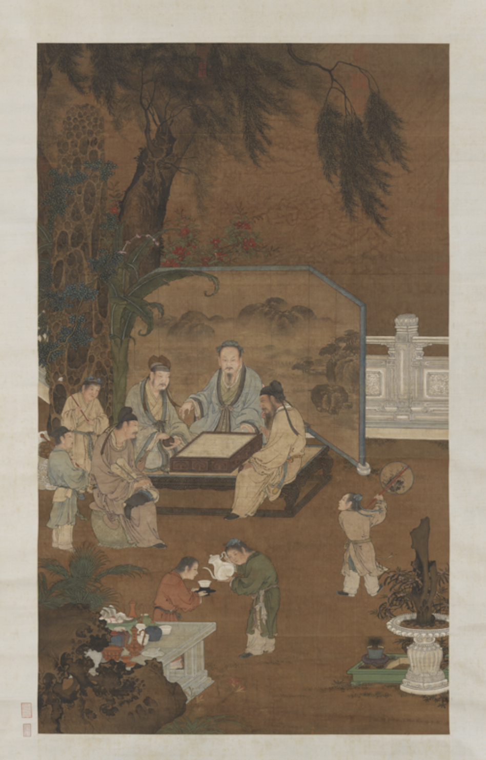 elegant pursuits of the literati the eighteen scholars by an anonymous ming artist